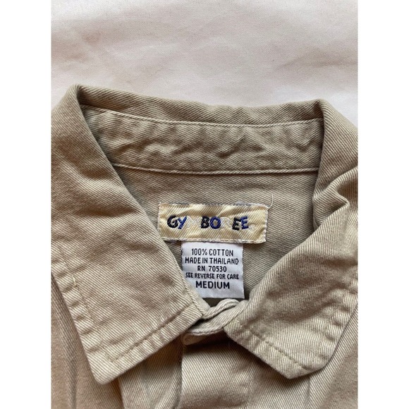 Vintage Gymboree Tan Collared Button Down Pocket Shirt Toddler Size Medium 2T-3T - Picture 3 of 11